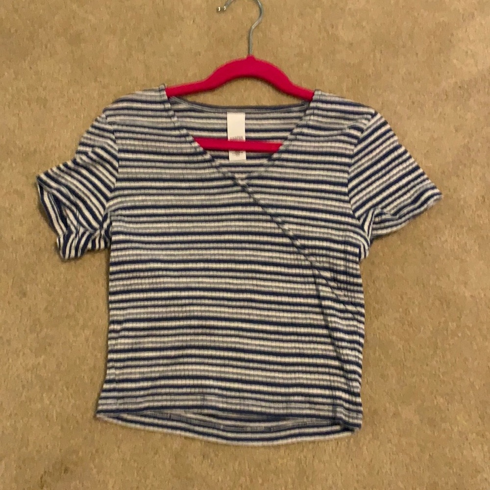 Harper canyon cropped striped top